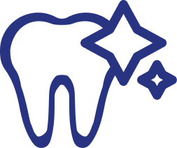 image of a tooth with two star symbol at the right top corner