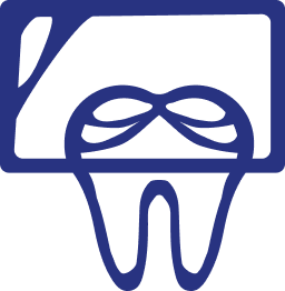 Image of a molar tooth, the top half in in a rectangular shape